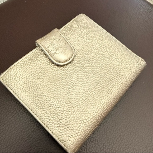 CHANEL Caviar Skin CoCo Mark Bifold Wallet Purse - Picture 5 of 14